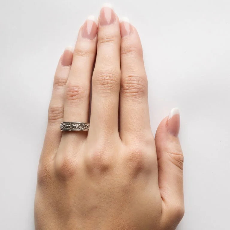shanore jewellery-Ladies Silver Celtic knot Wedding Ring – aranstorehouse